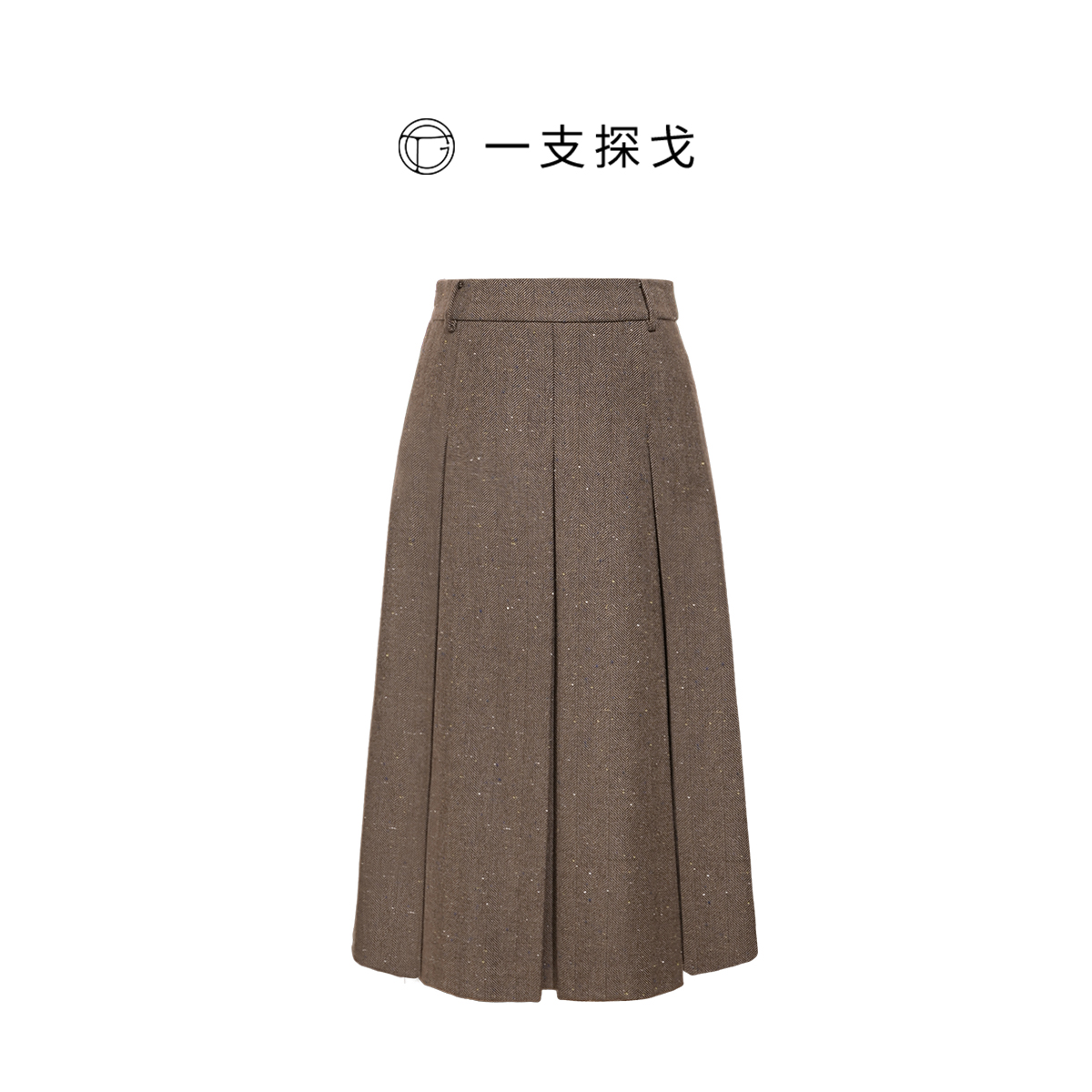 一支探戈丨小个子极简 梦幻彩点纱手工挑边时髦复古压褶半裙40301