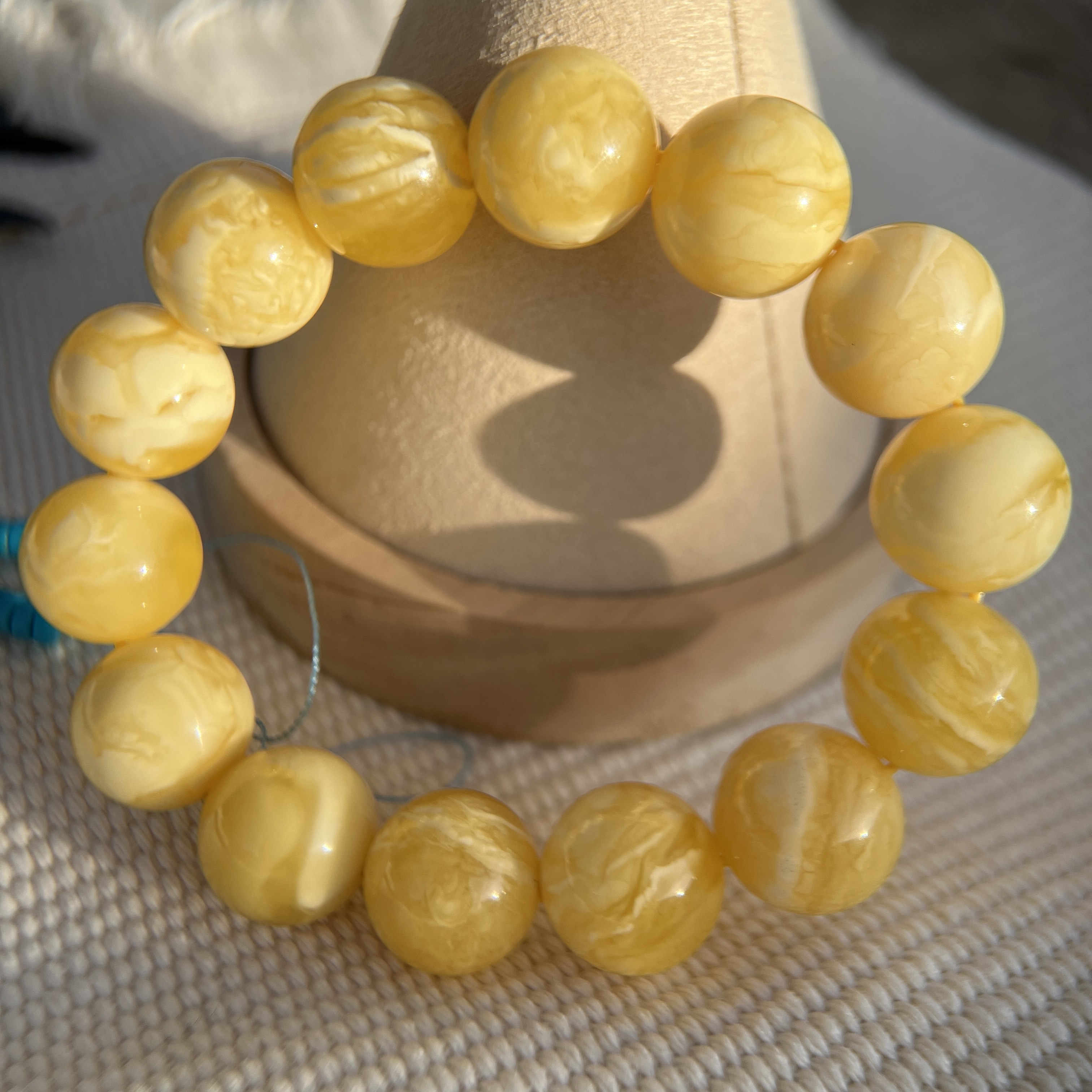 16mm+妖孽纹白金蜜蜡手串金字塔尖级别的男士精选易盘