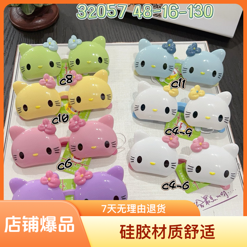 2025网红个性ins儿童硅胶手工小熊偏光太阳镜