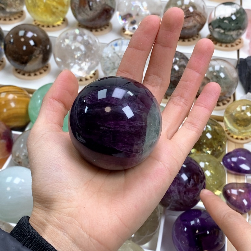 【闪购商品】萤石球（不退换）未镶嵌文*心