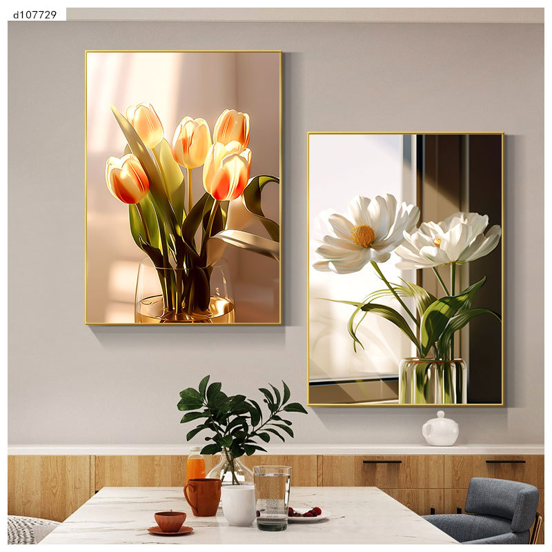 X05餐厅装饰画40*30*2新款客厅背景墙壁画走廊过道轻奢高级感挂画