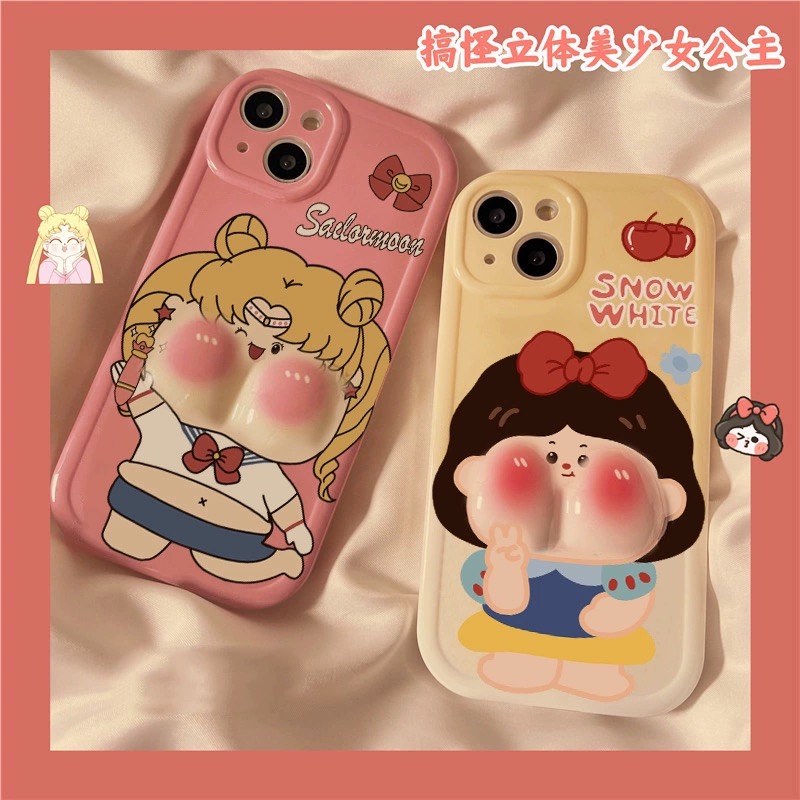 苹果软硅胶小众捏捏壳情侣全包防摔简约ins个性趣味水兵月手机壳