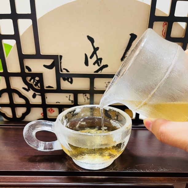 东海原矿工艺水晶纯手工打磨耐高温带把手主人杯咖啡杯家用加厚