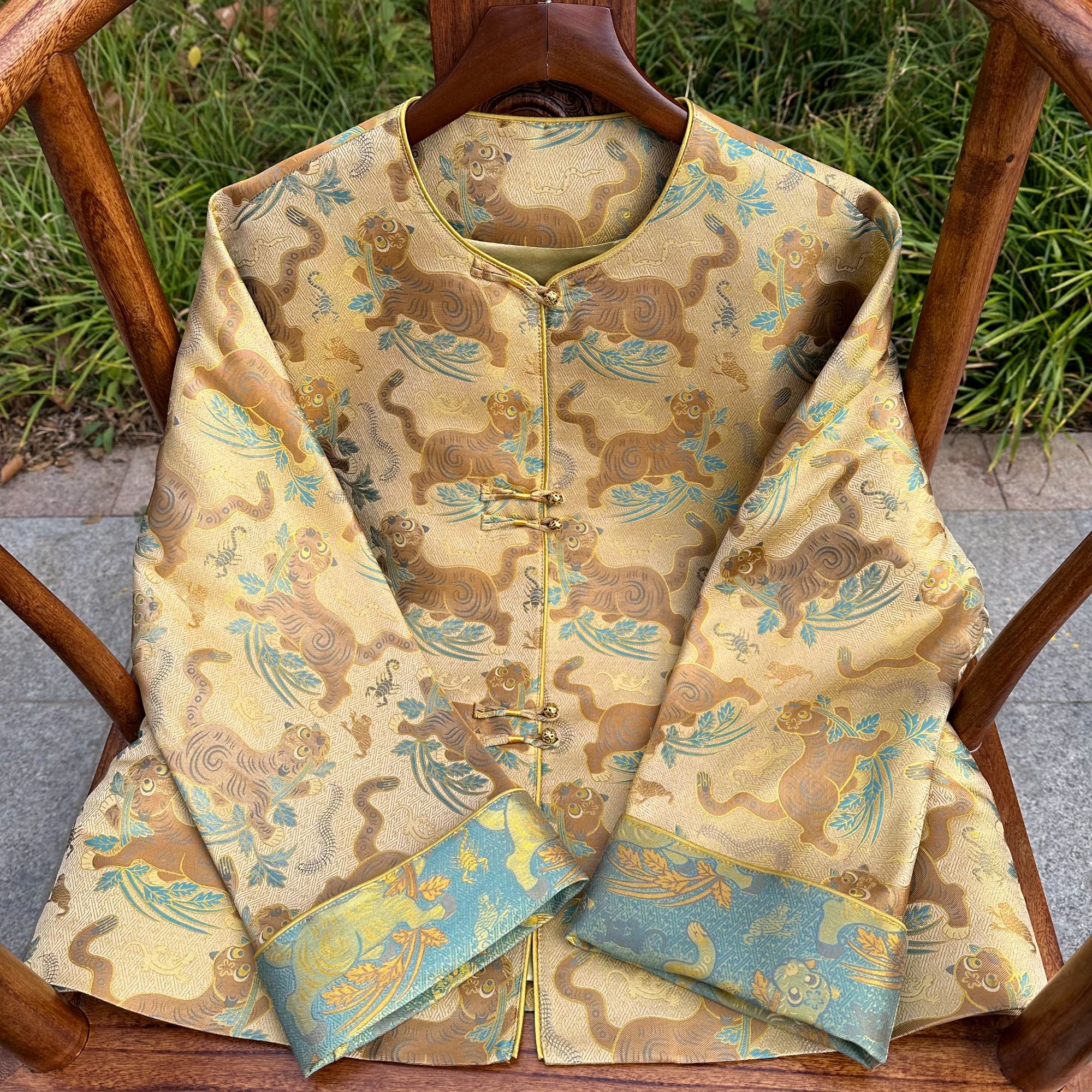 【现货】钱小萍【虎镇五毒】新中式外套国风宋锦时尚百搭