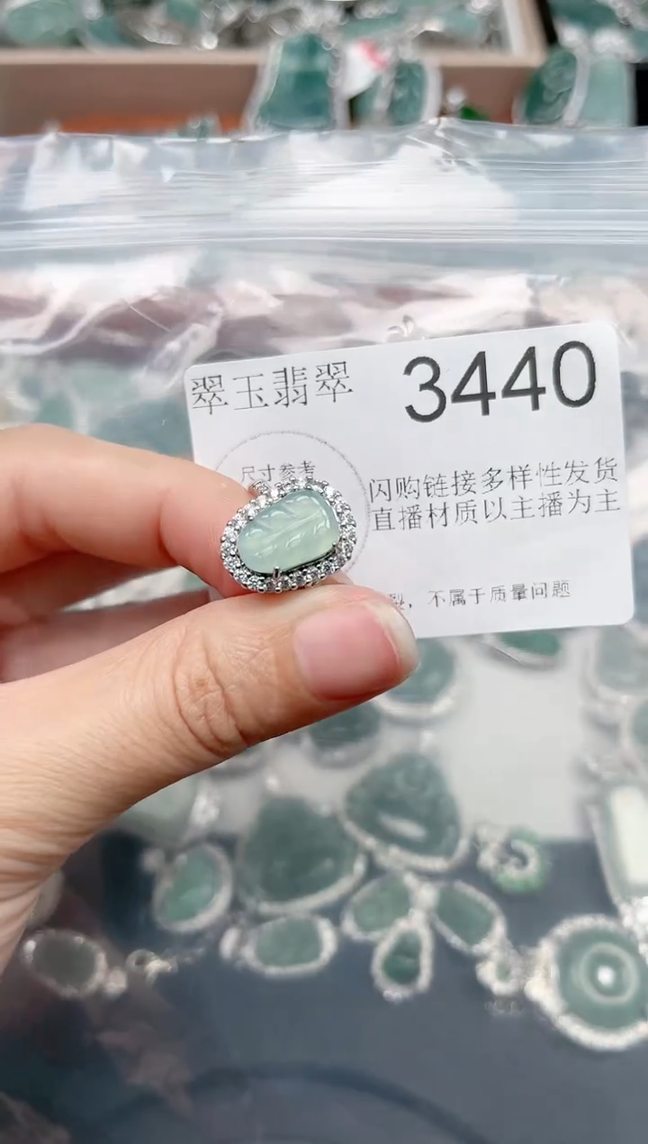 【闪购商品】翡翠颈饰未镶嵌3440(赠皮绳)