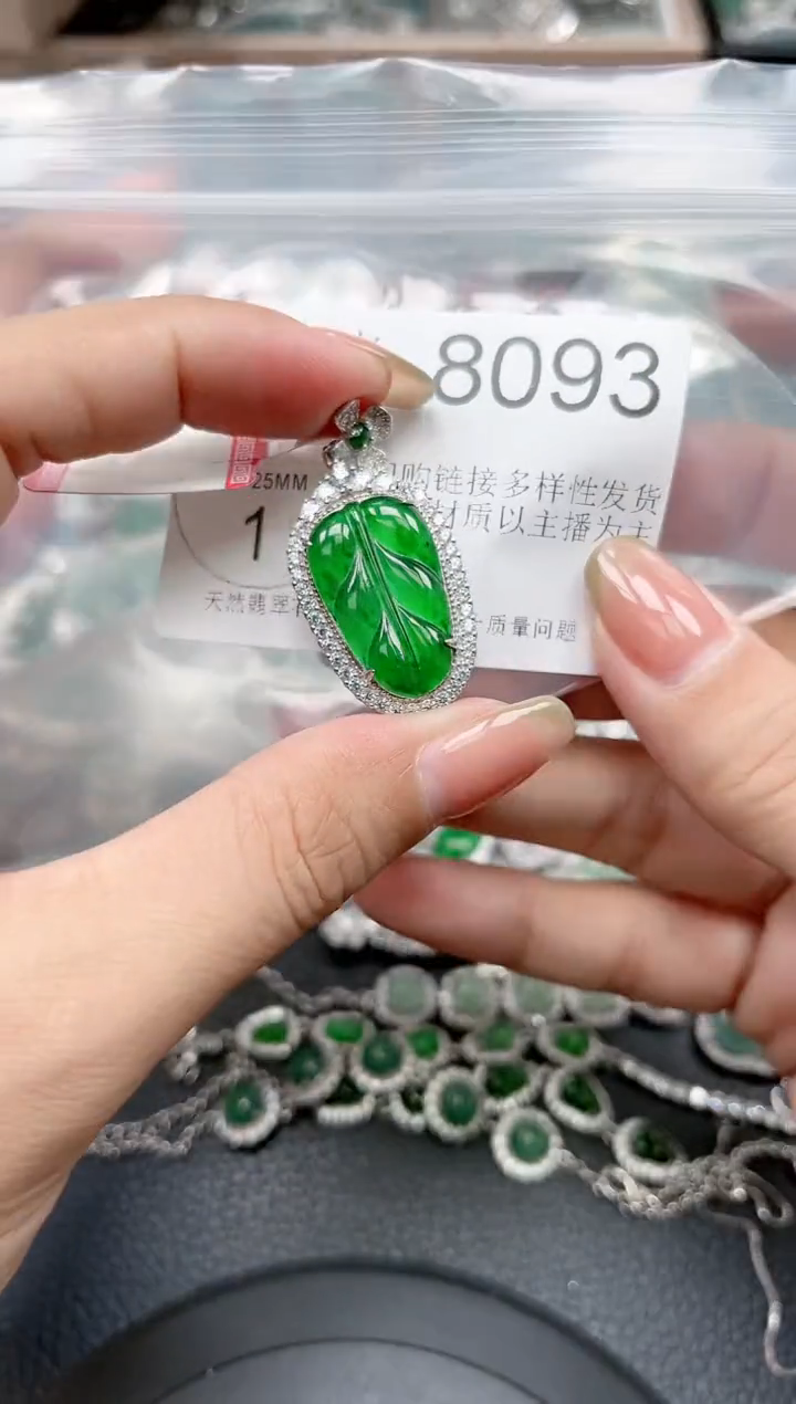 【闪购商品】翡翠颈饰未镶嵌【赠皮绳】8093