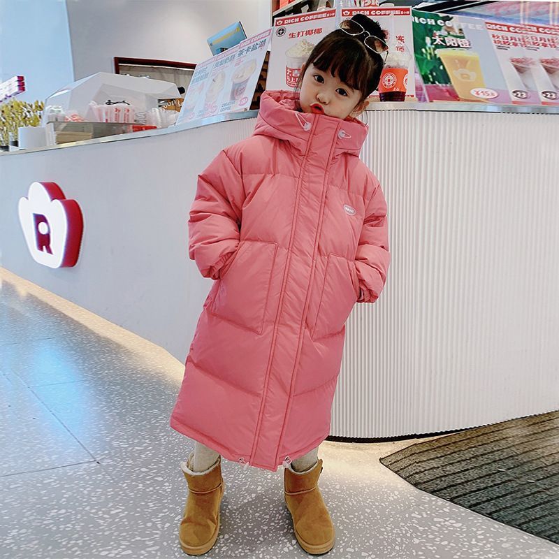 羽绒棉服男女童2024新款洋气过膝长款加绒加厚中大童冬装
