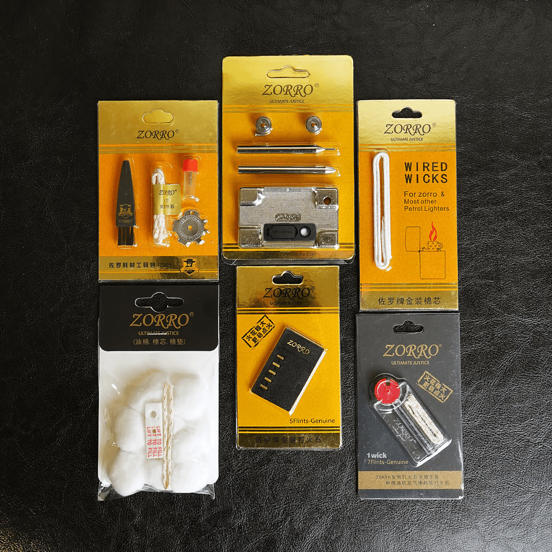 ZORRO佐罗打火机耗材火石棉芯工具包原装配件煤油打火机省油垫棉