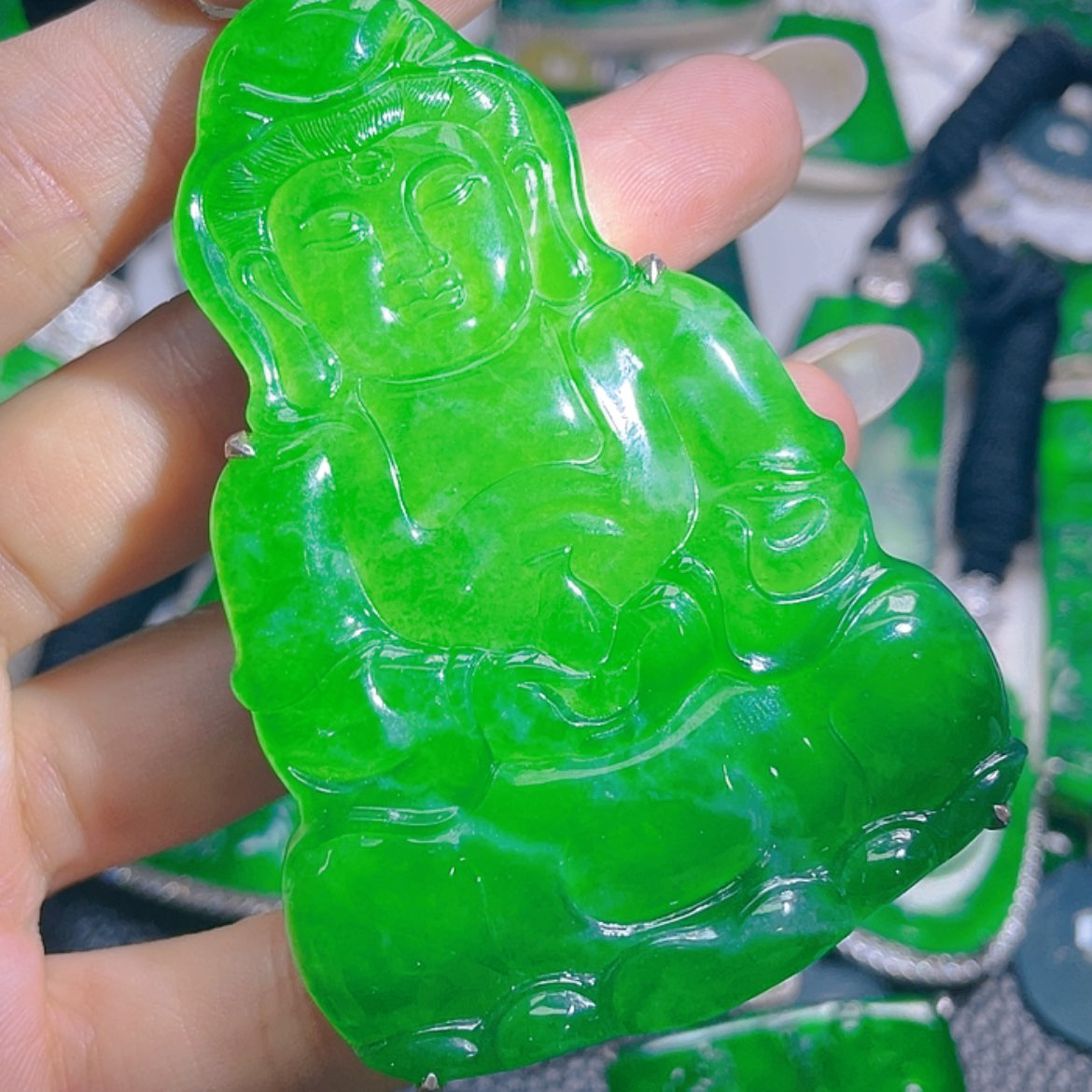 【闪购商品】翡翠颈饰银S925镶嵌杨*木87