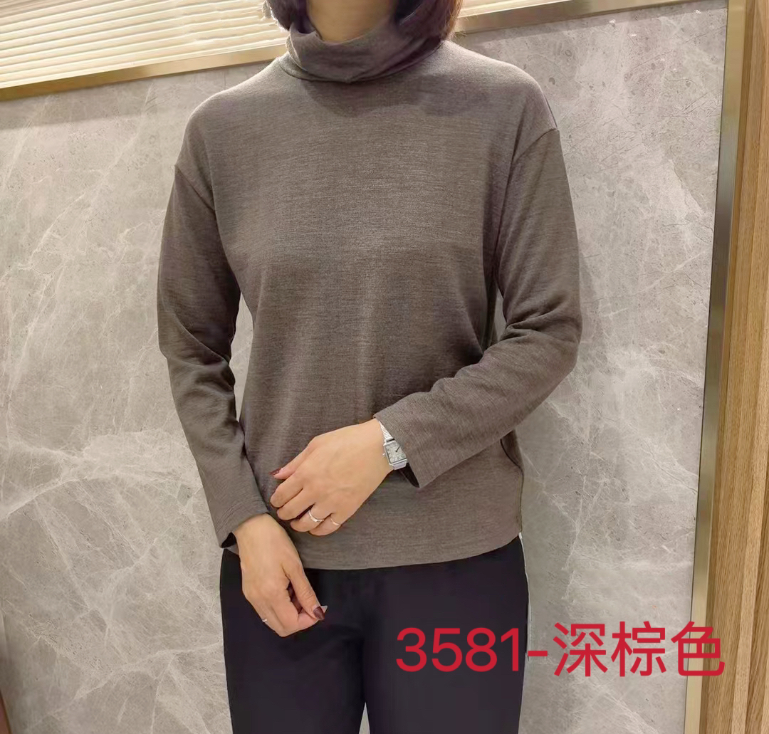 润泽丝绸 精纺羊毛两翻领宽松款-3581