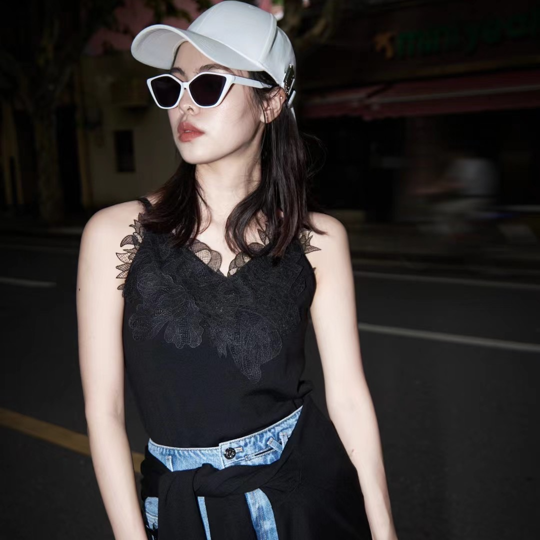 H.Genteel/荷高蕾丝显瘦女百搭时尚性感女士背心打底GUC3Q600710