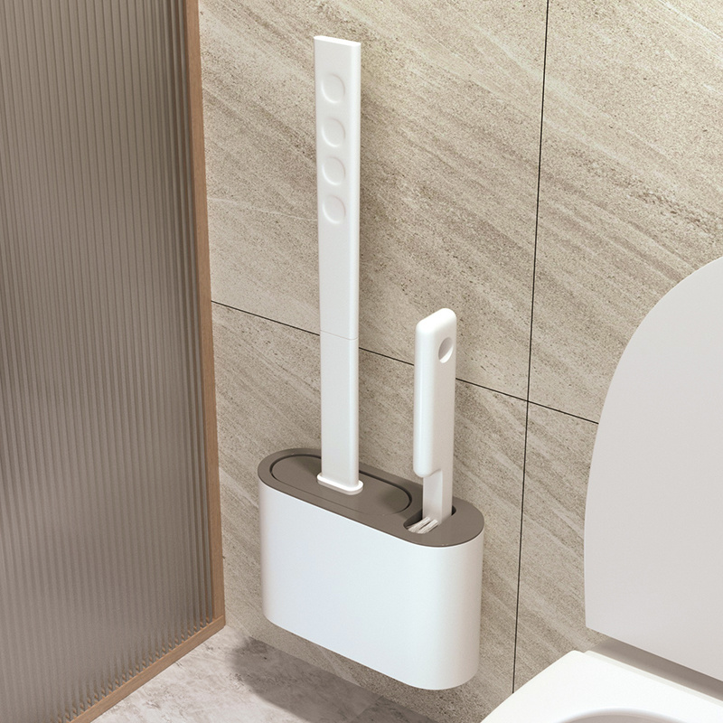 卫生间马桶刷家用无死角硅胶厕所刷子挂墙式清洁神器壁挂套装网红