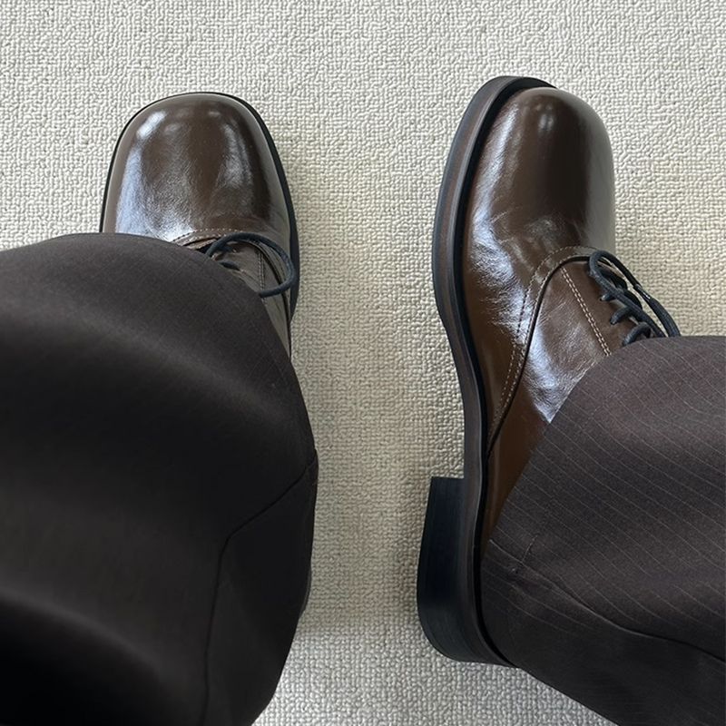 Cleanfit增高厚底德比鞋情侣款百搭冬季商务正装休闲方头皮鞋男士