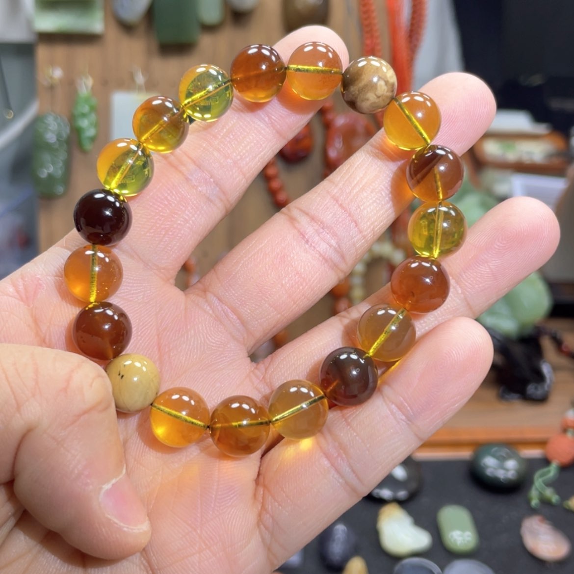 【闪购商品】琥珀手链未镶嵌我***福
