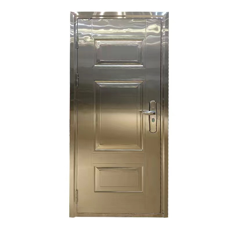 304加厚不锈钢单门现货包邮不锈钢防盗门三方格板门批发支持检测