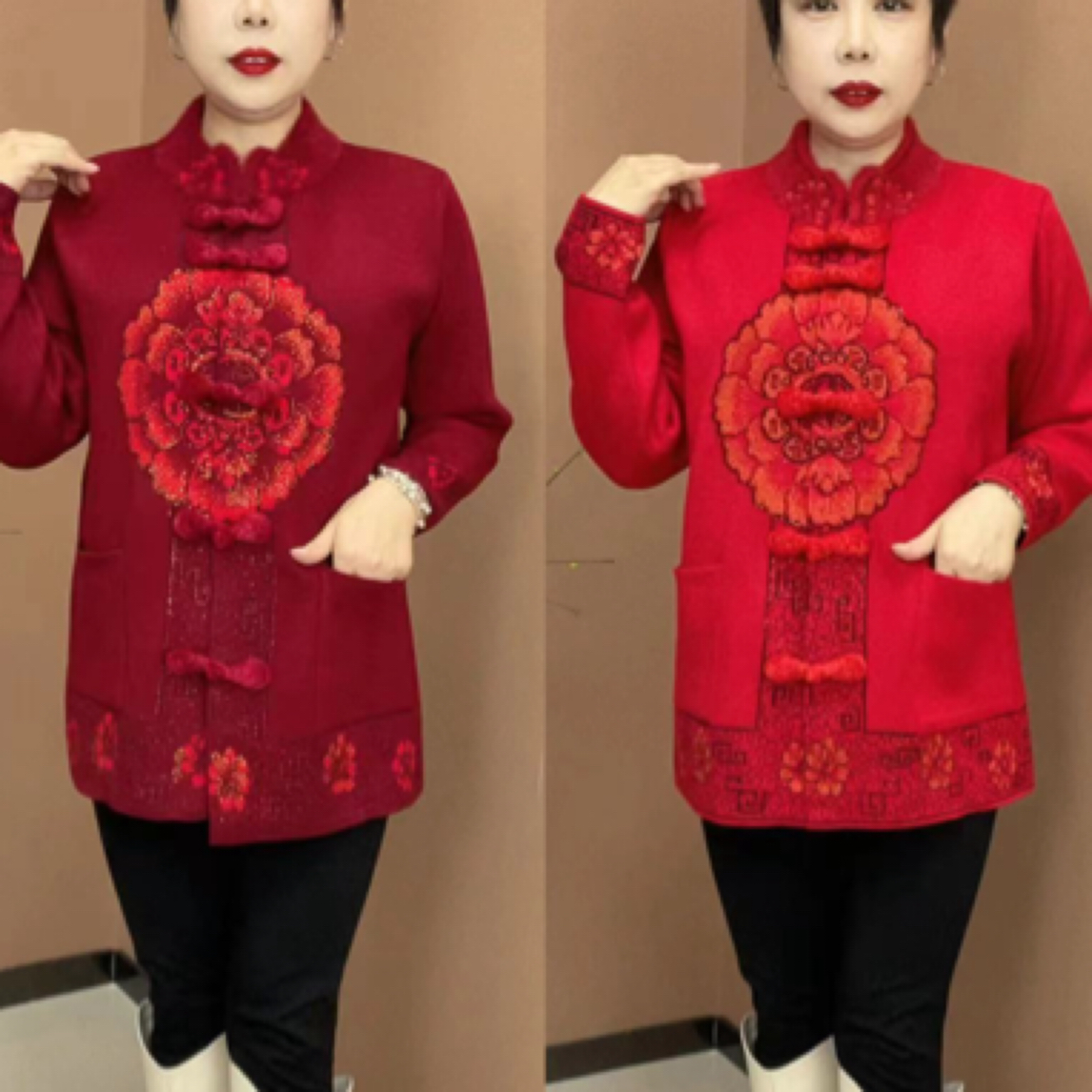 009新真盘扣民族风短款开衫