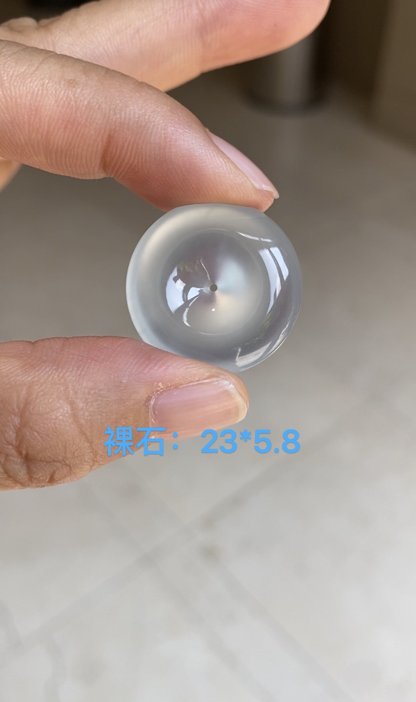 天然缅a，玻璃种起光平安扣