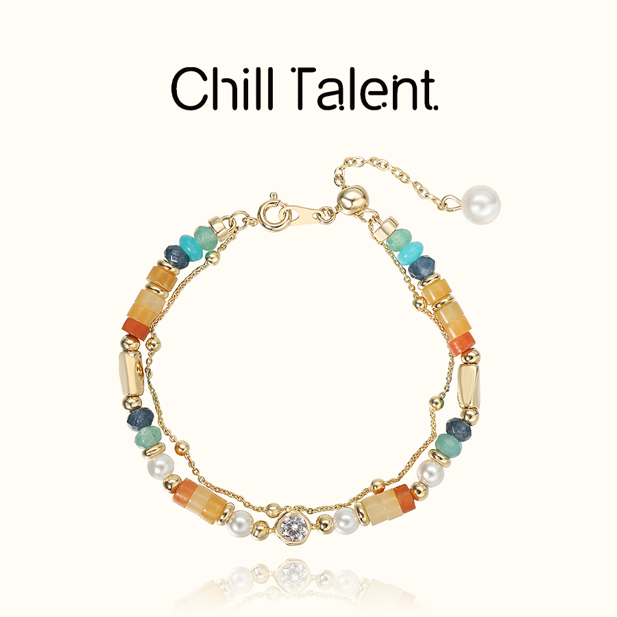 铜合金手链 ChillTalent•印象收藏梵高彩珠小众个性五彩气质手链