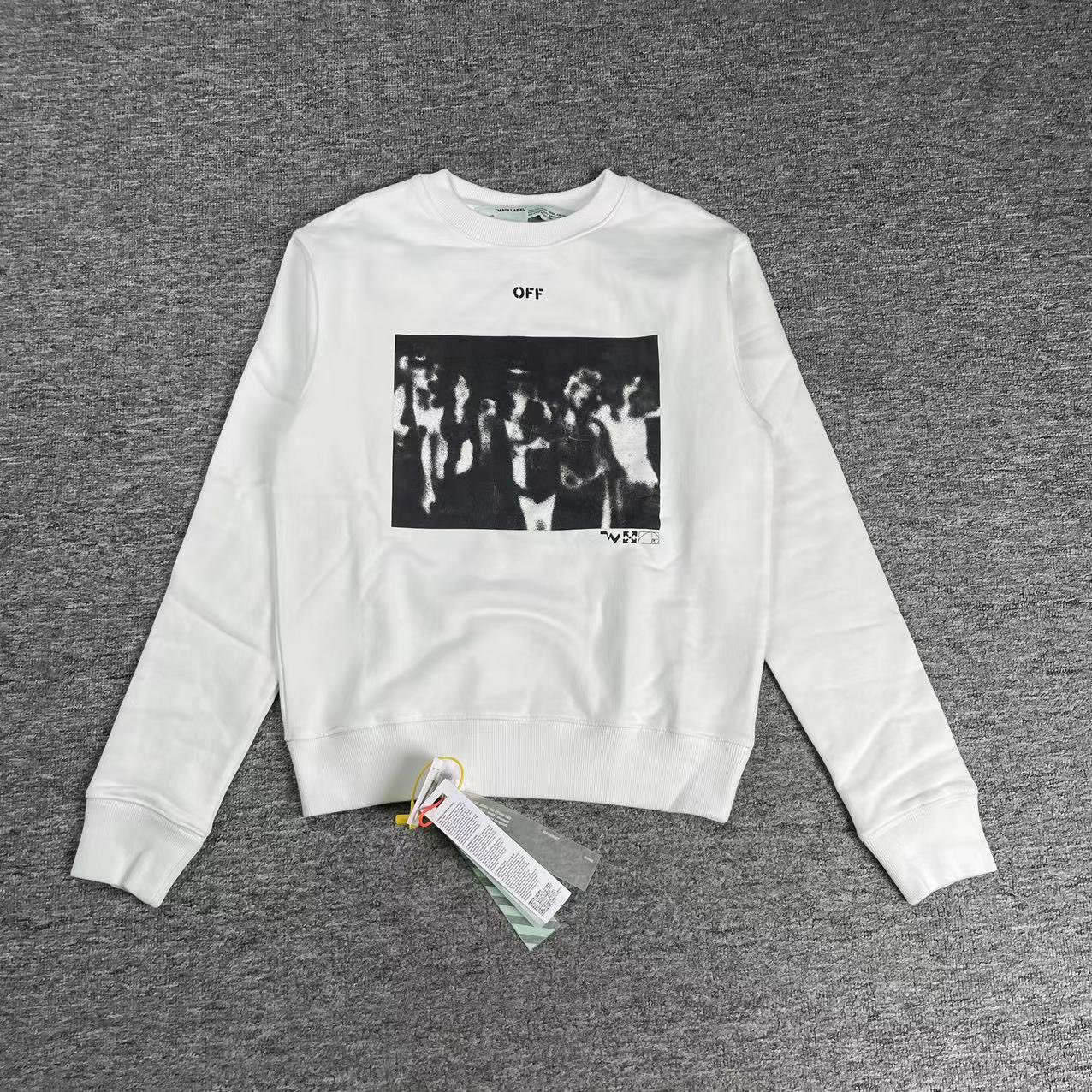 全新未使用 OFF-WHITE 喷漆圆领卫衣/全新带吊/53810