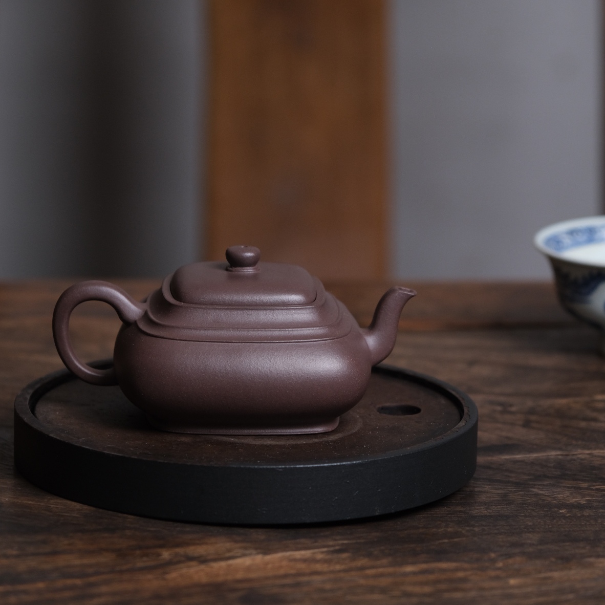 泽物志修斋孙超云肩方尊紫泥170cc师承吴东元纯手工紫砂壶