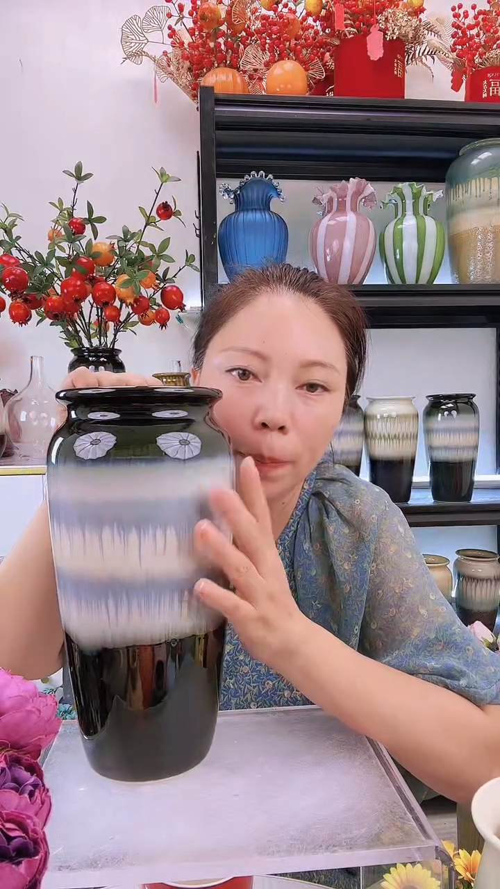 【闪购商品】微瑕景德镇陶瓷花瓶插花摆件