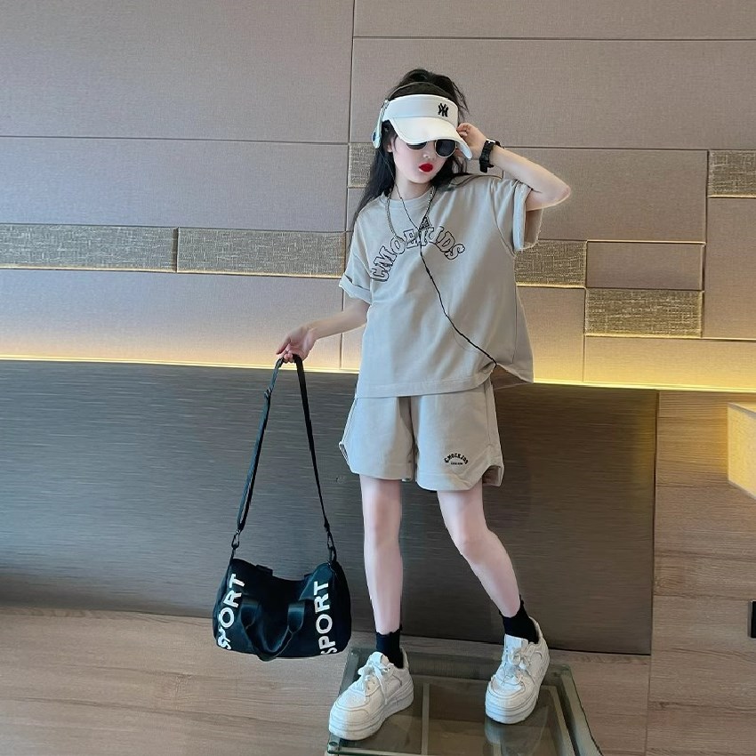 女童超酷拽姐套装夏季2024新款儿童时髦洋气夏装女孩大童潮酷穿搭