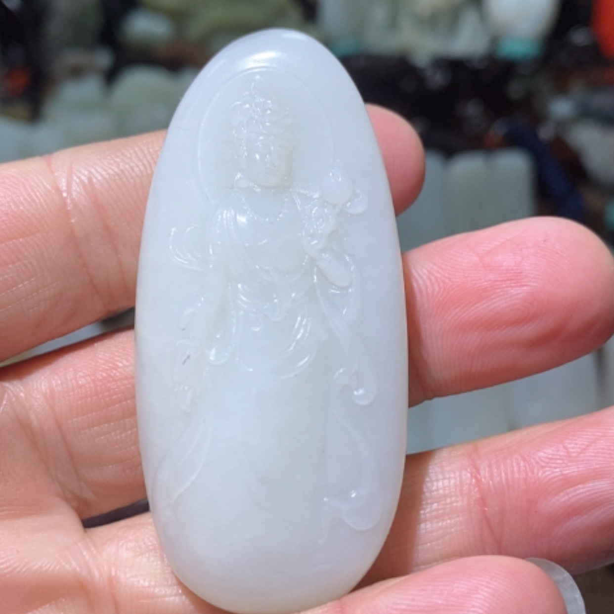 【闪购商品】和田玉（糖玉）挂件未镶嵌云*上
