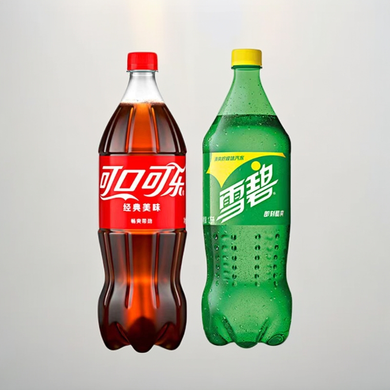 【超市同款】大瓶装可口可乐888ML雪碧汽水家庭聚会餐碳酸夏日饮料