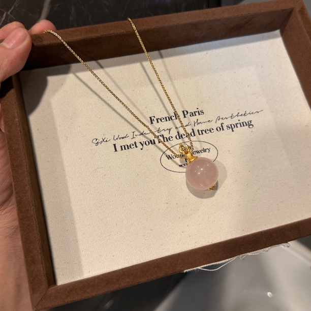 S70 水心宝 粉晶大m毛衣链