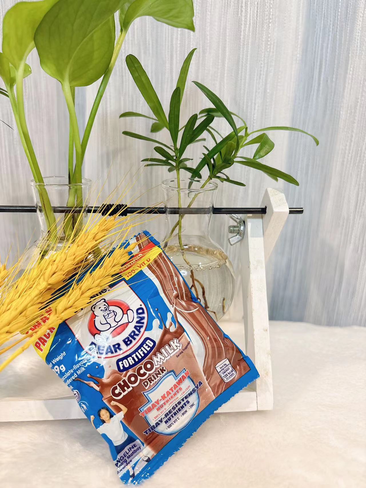 菲律宾原装进口 小熊速溶营养奶粉  巧克力味/原味 29g*8