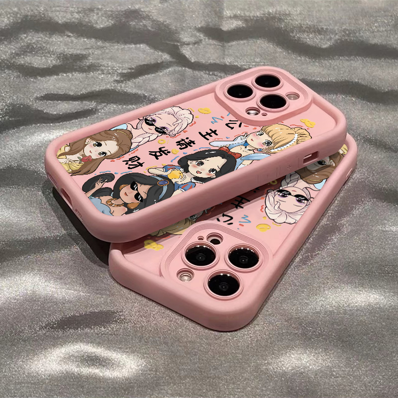 公主请发财苹果15PRO全包14防摔13简约男女iPhoneXSMax时尚手机壳