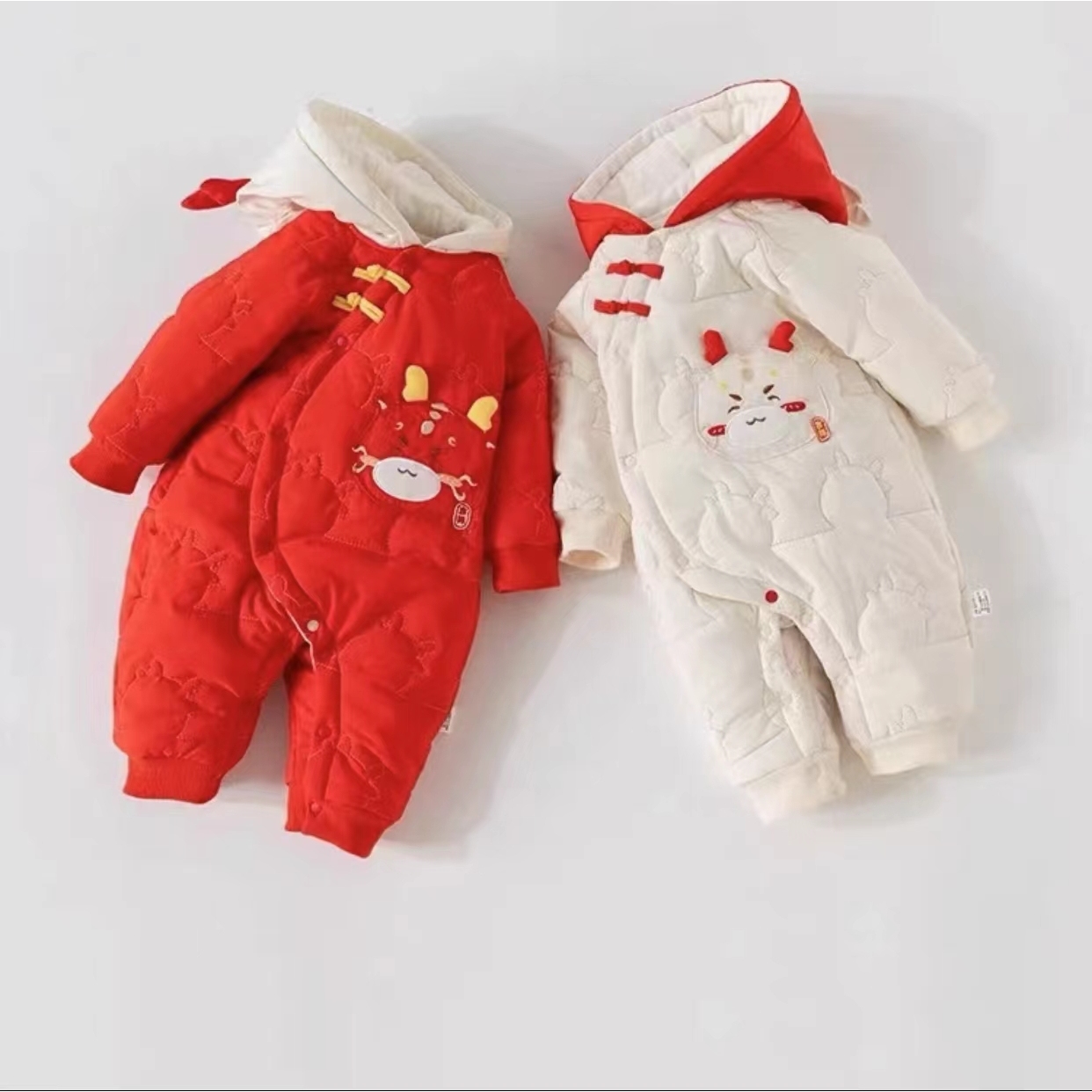 龙宝宝偏襟厚棉哈衣