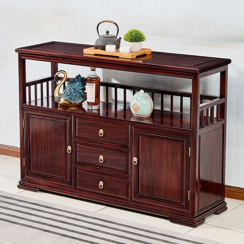 酸枝木素面餐边柜餐边柜中式客厅茶水柜置物柜