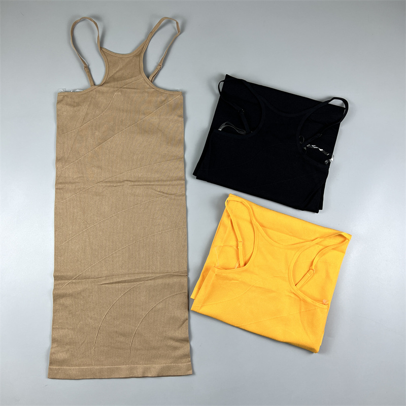 瑜伽运动连体吊带包臀裙女 速干透气健身日常打底瑜伽健身衣