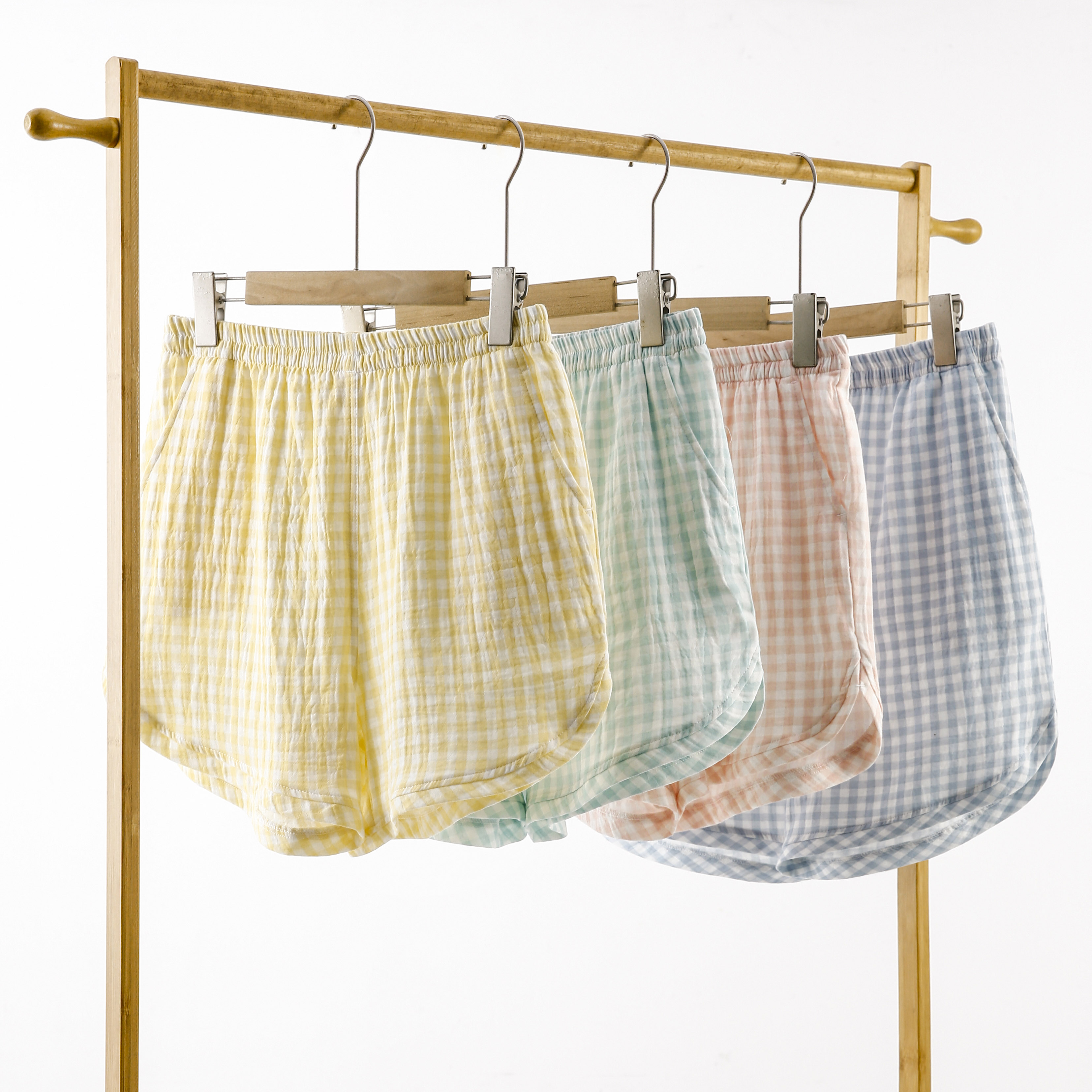 【糖衣炮弹】清新全棉双层纱家居裤宽松纯棉春夏透气居家休闲短裤