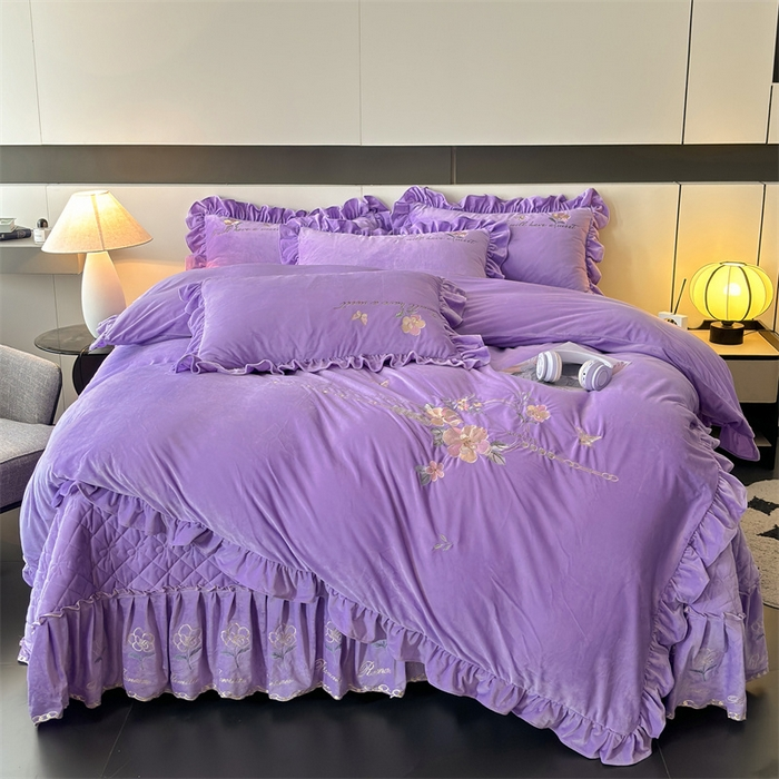 新款A类(依恋）宝宝绒韩版床盖四件套