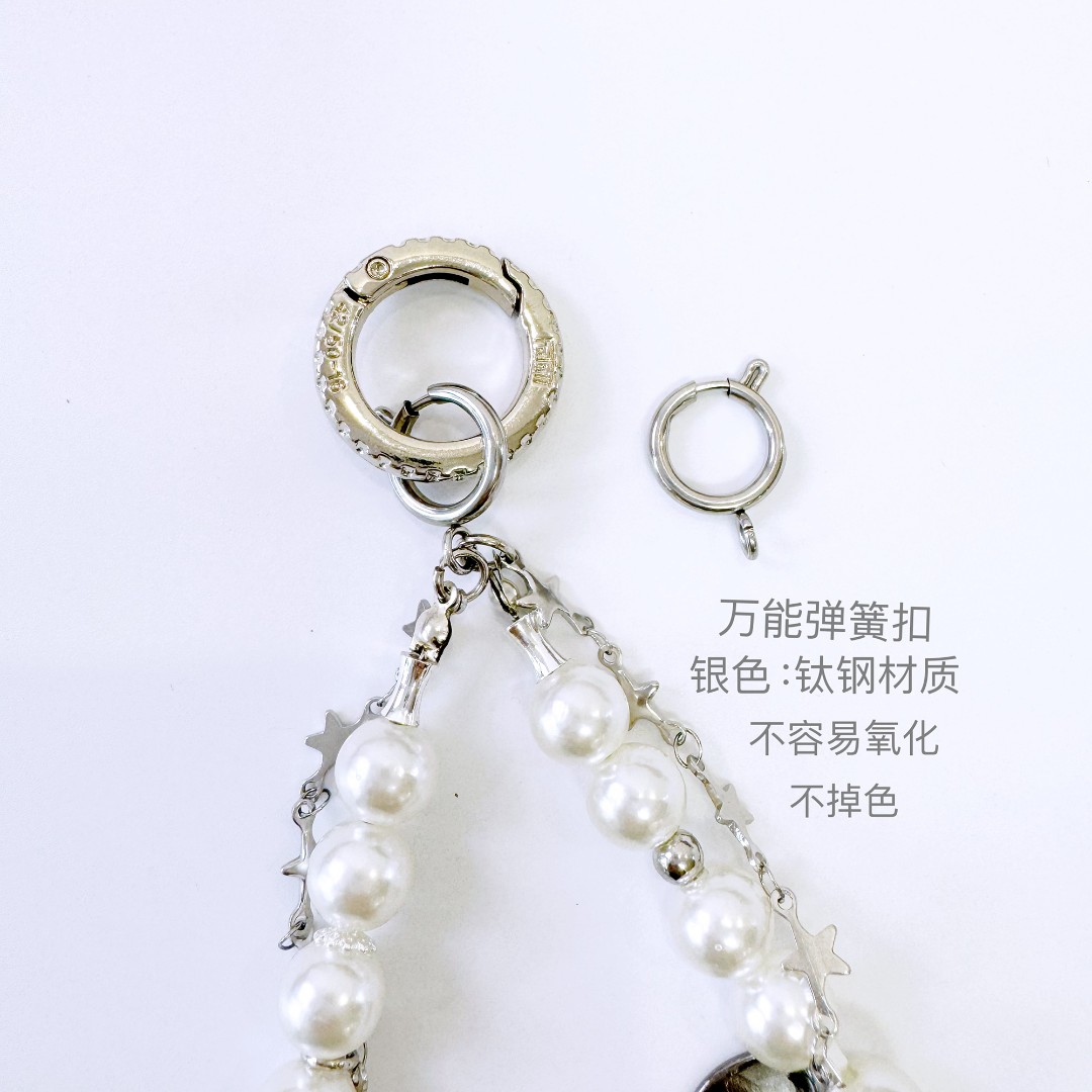 【万能弹簧扣】弹弓弹簧扣 挂件项链手链圆形弹簧扣 