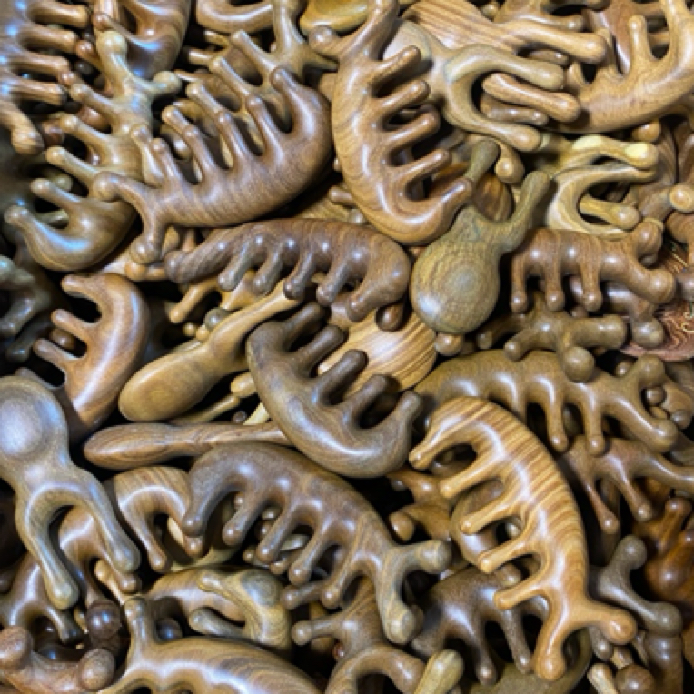 微瑕檀木按摩梳檀木梳子绿檀木梳直发梳直播间一物一拍  一物一拍