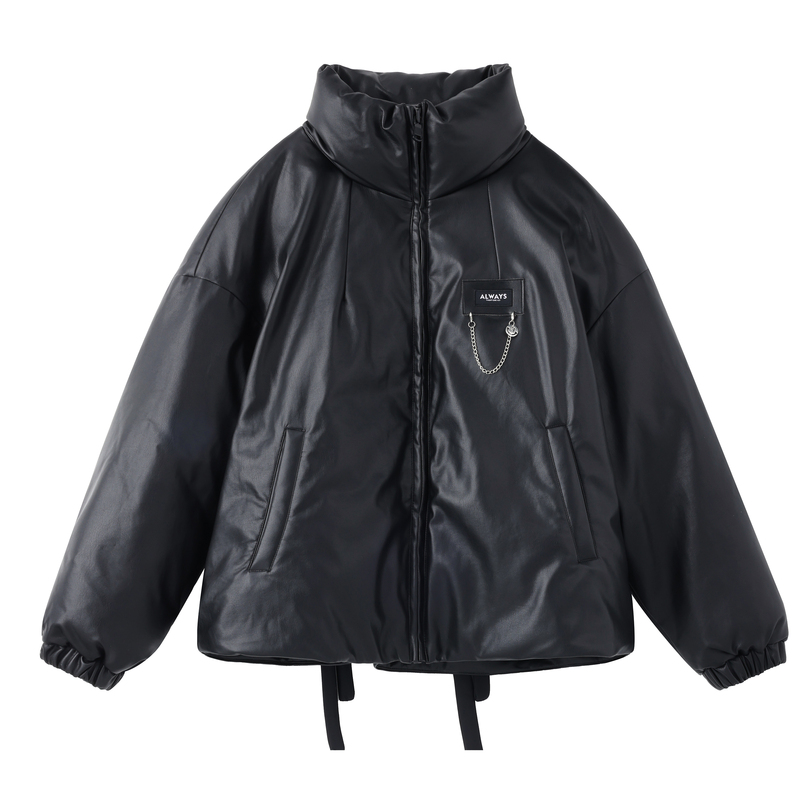 A21女装梭织宽松立领长袖开胸中厚羽绒外套反季特卖R423215011