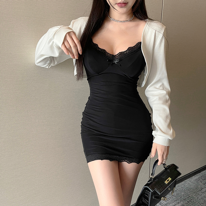 针织螺纹通勤百搭短款长袖上衣开衫春夏薄款弹力修身显瘦防晒外套
