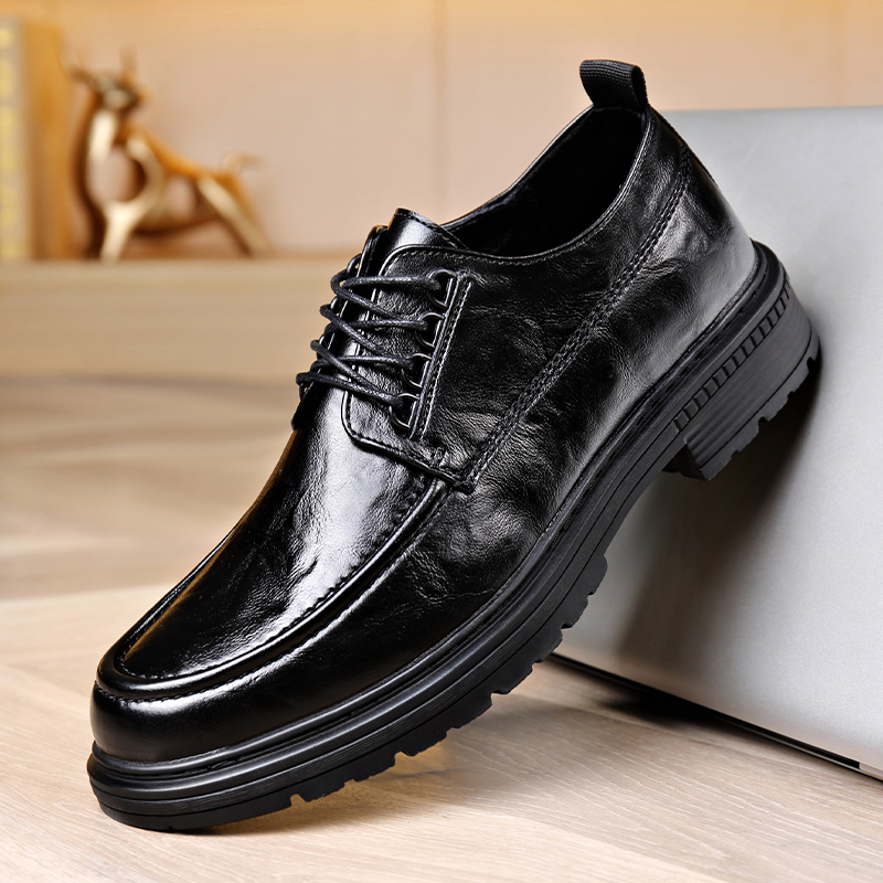 （头层牛皮）1126秋季新款男士系带休闲皮鞋