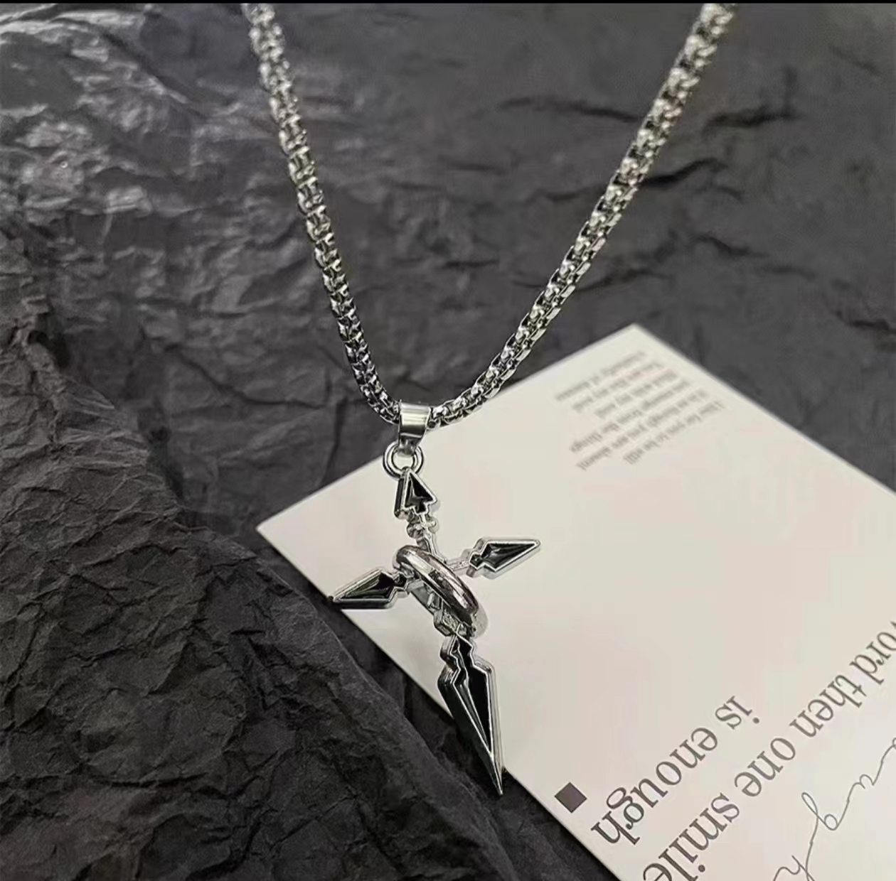 钛钢项链 【新粉福利】24ss//十字架项链男小众百搭轻奢情侣项链 1