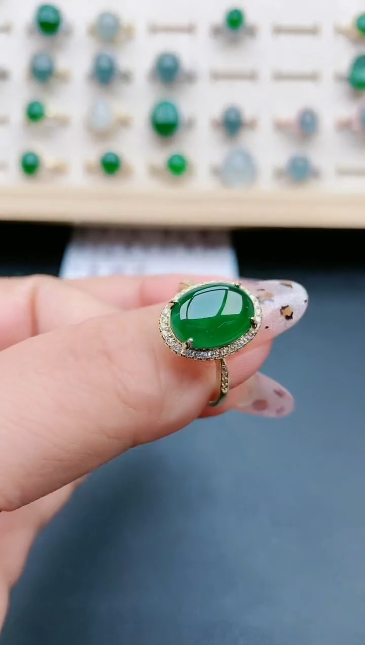 【闪购商品】翡翠戒指银S925镶嵌321321