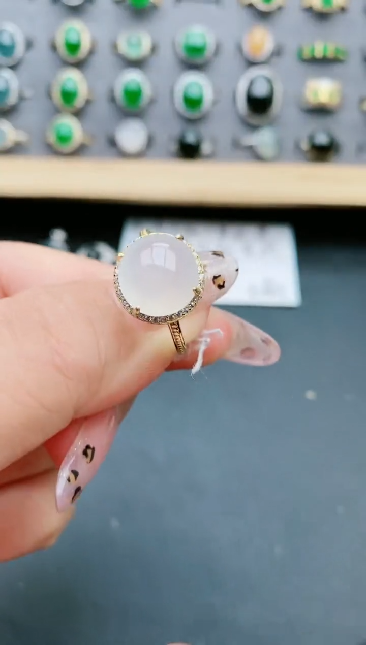 【闪购商品】翡翠戒指银S925镶嵌05085