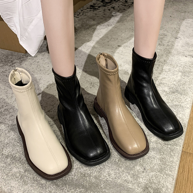 短靴女瘦瘦靴2023年新款秋冬切尔西靴爆款马丁靴韩系法式小踝靴