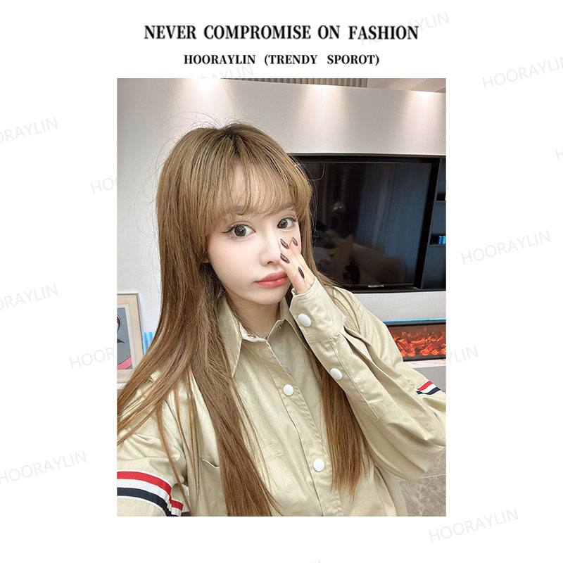 【HoorayLin】  卡其色高定衬衫#QD0277