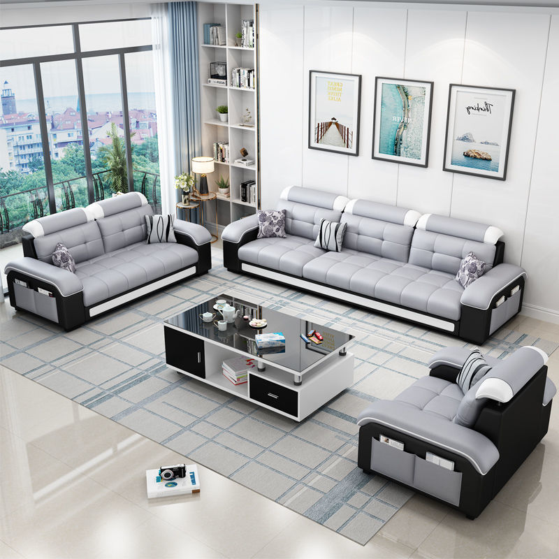 布艺沙发简约现代小户型可拆洗整装家具沙发客厅科技布沙发