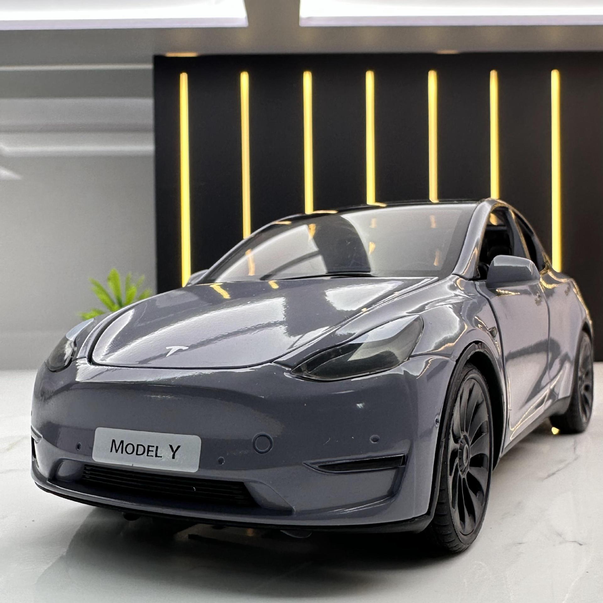 1:24 新款特思拉 model3 合金汽车模型 收藏摆件 新能源 电动轿车