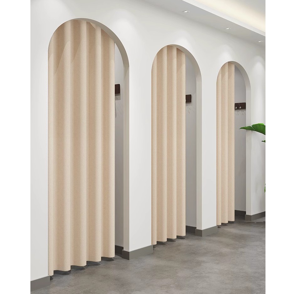 试衣间门帘隔断帘挡风厕所卧室空调衣柜厨房遮挡布帘拉挂帘免打孔