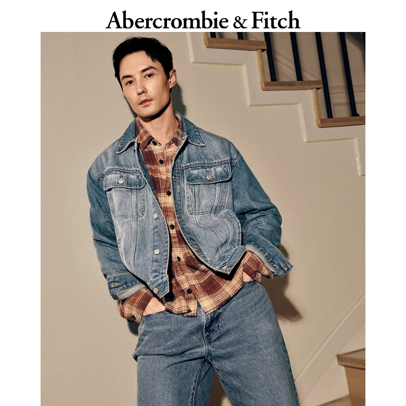 AF男装 巴恩风美式复古牛仔夹克外套 132-4166